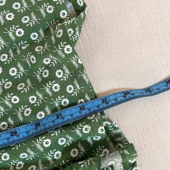 Boden Dress - Women’s 6P Green White - Pockets Jersey V-Neck Floral Faux Wrap - Picture 9 of 11